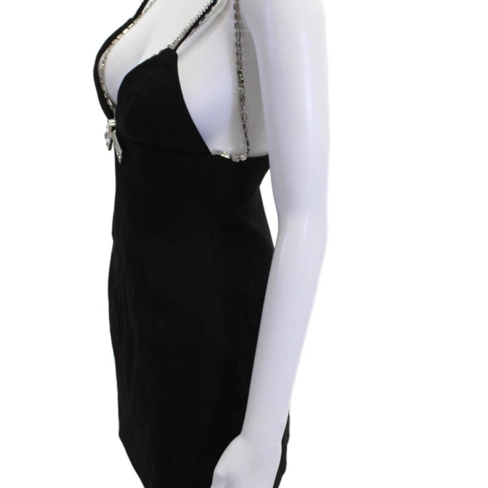 Black Chain-Trim Mini Dress - Women